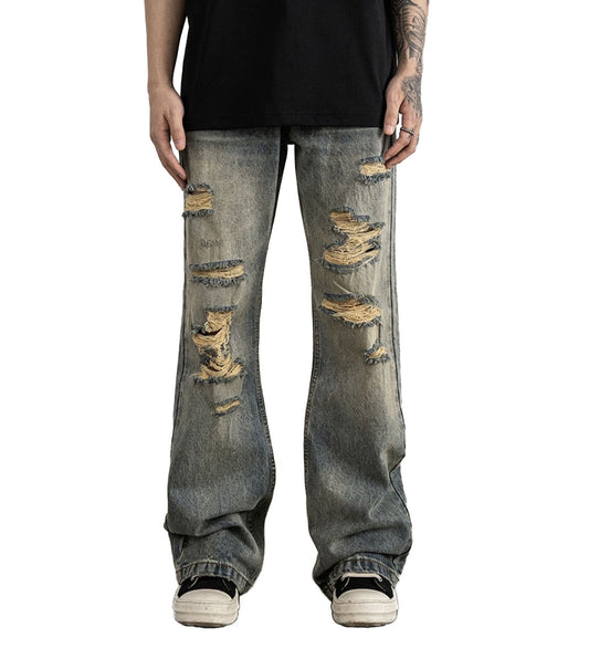 CAPRE Relaxed Fit Distressed Jeans